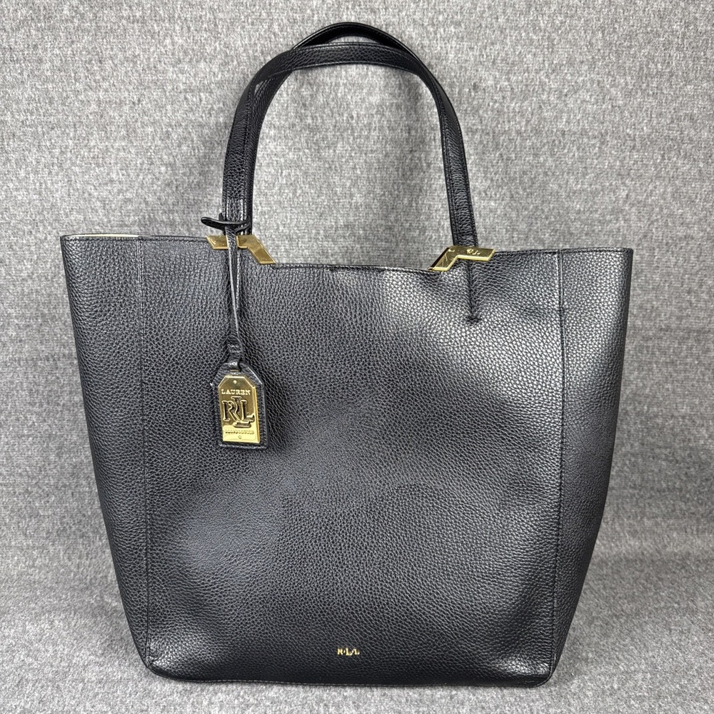Ralph Lauren Women's Black Shoulder Satchel Bag Sz L